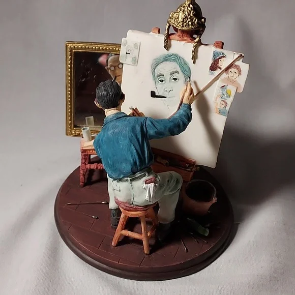 Norman RockwellフィギュアTRIPLE SELF PORTRAIT 1999 Norman Rockwell 